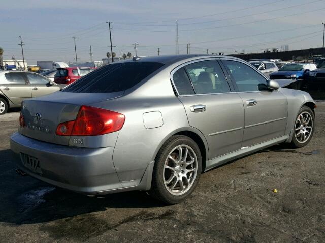 JNKCV51E86M507203 - 2006 INFINITI G35 GRAY photo 4