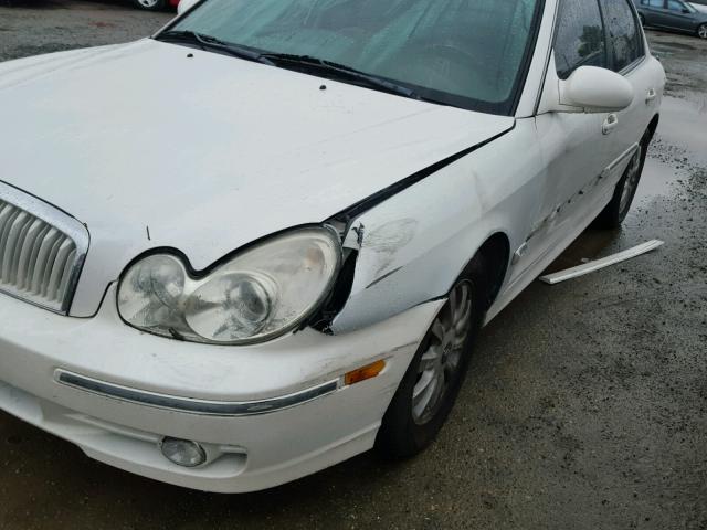 KMHWF35H24A916974 - 2004 HYUNDAI SONATA GLS WHITE photo 9