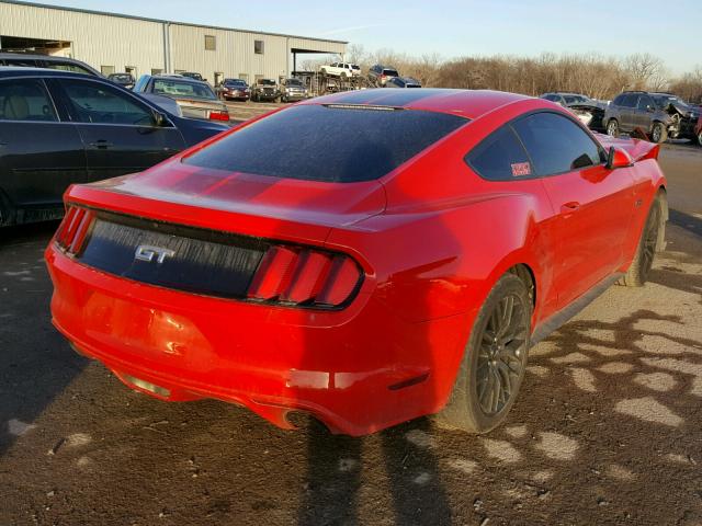 1FA6P8CF1G5298971 - 2016 FORD MUSTANG GT RED photo 4