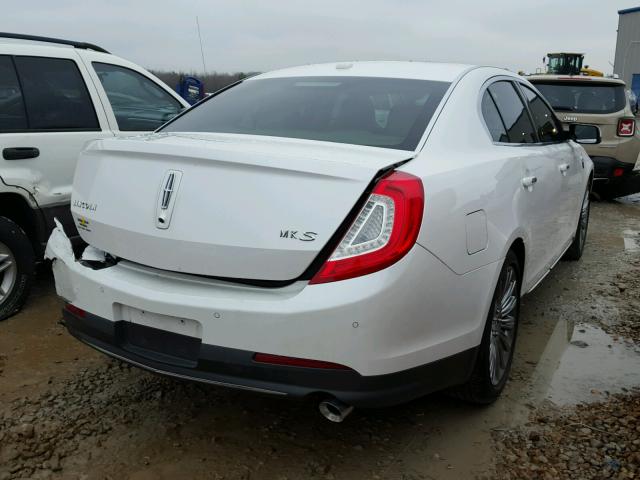 1LNHL9DKXDG606392 - 2013 LINCOLN MKS WHITE photo 4