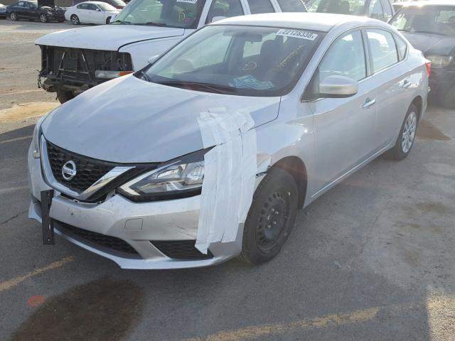 3N1AB7AP2GY281207 - 2016 NISSAN SENTRA S SILVER photo 2