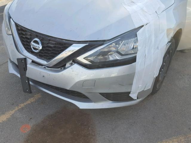 3N1AB7AP2GY281207 - 2016 NISSAN SENTRA S SILVER photo 9