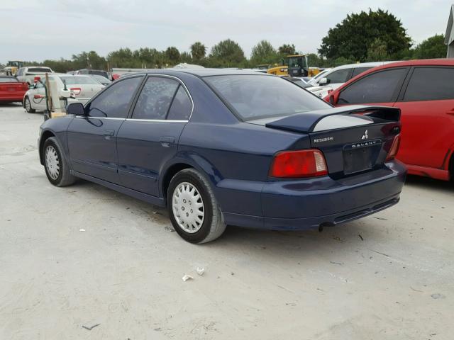 4A3AA46GX2E074672 - 2002 MITSUBISHI GALANT ES BLUE photo 3