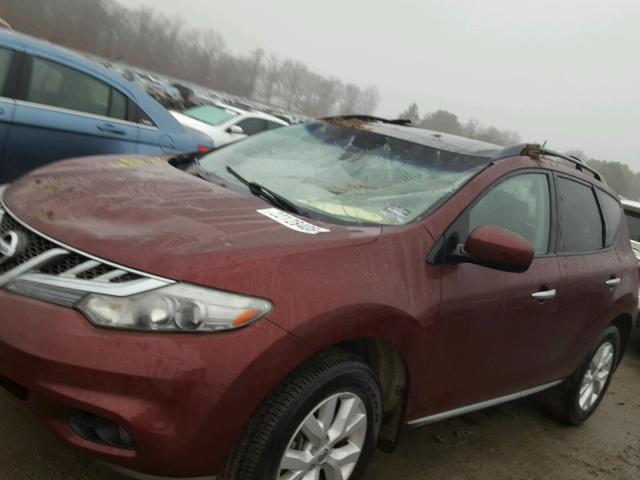 JN8AZ1MU8BW060576 - 2011 NISSAN MURANO S MAROON photo 9