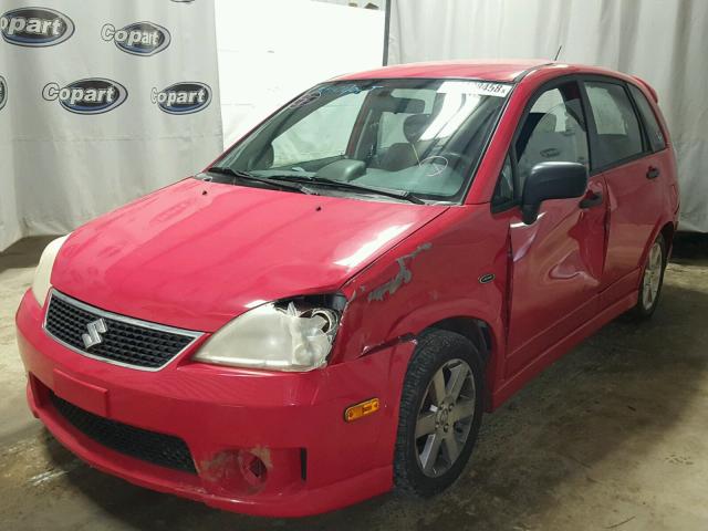 JS2RC62H265350753 - 2006 SUZUKI AERIO RED photo 2