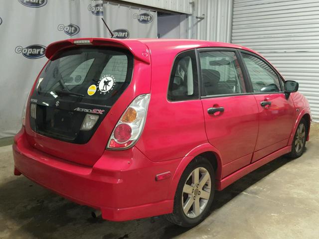 JS2RC62H265350753 - 2006 SUZUKI AERIO RED photo 4