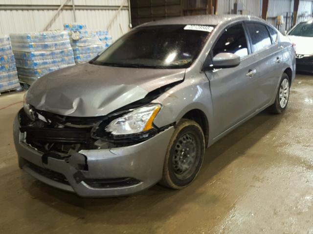 3N1AB7AP6EL684312 - 2014 NISSAN SENTRA S GRAY photo 2