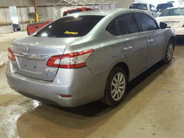 3N1AB7AP6EL684312 - 2014 NISSAN SENTRA S GRAY photo 4