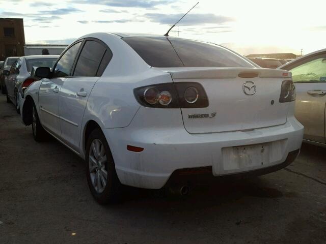 JM1BK324481793216 - 2008 MAZDA 3 S WHITE photo 3