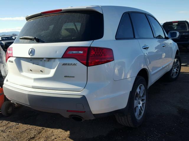 2HNYD28467H531911 - 2007 ACURA MDX TECHNO WHITE photo 4