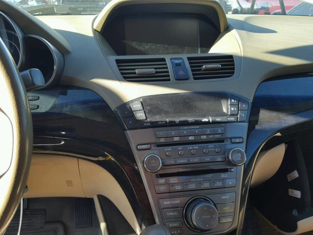 2HNYD28467H531911 - 2007 ACURA MDX TECHNO WHITE photo 9