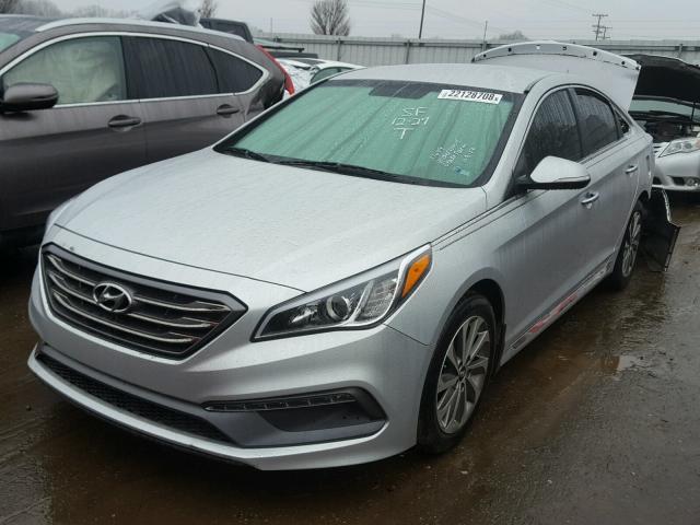 5NPE34AFXFH255564 - 2015 HYUNDAI SONATA SPO SILVER photo 2