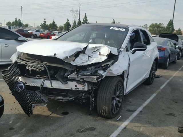 2T2BGMCA3HC014133 - 2017 LEXUS RX 450H WHITE photo 2