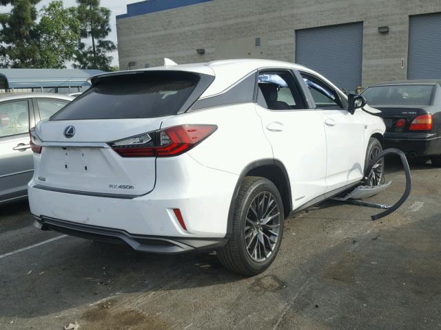 2T2BGMCA3HC014133 - 2017 LEXUS RX 450H WHITE photo 4