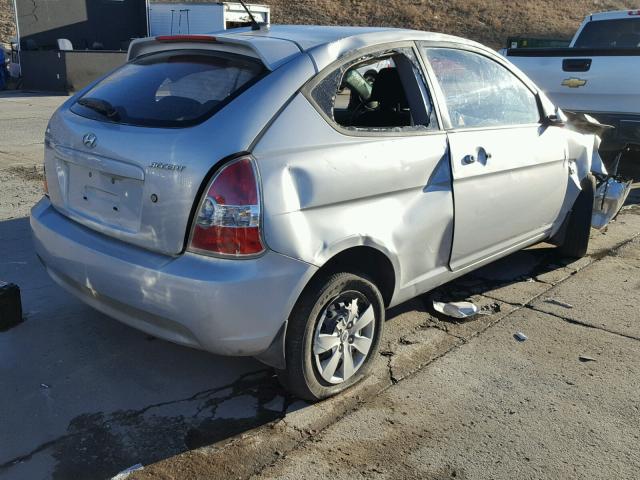 KMHCM3AC2BU191567 - 2011 HYUNDAI ACCENT GL SILVER photo 4