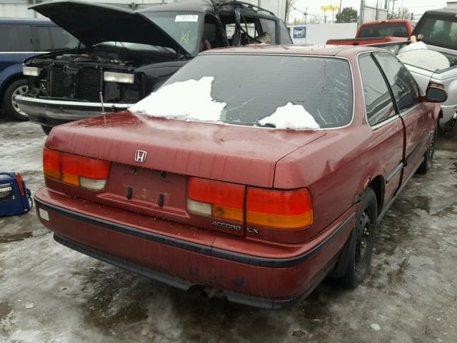 1HGCB725XNA033907 - 1992 HONDA ACCORD LX MAROON photo 4