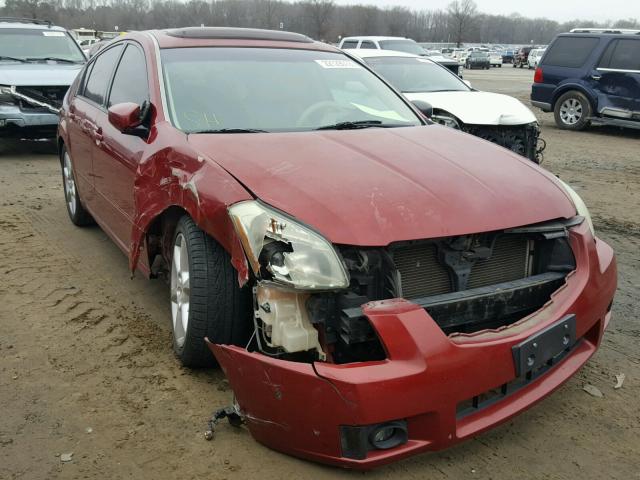 1N4BA41E78C834189 - 2008 NISSAN MAXIMA SE MAROON photo 1