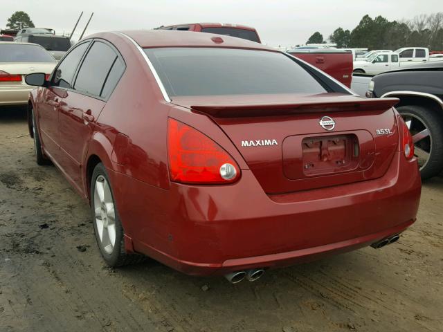 1N4BA41E78C834189 - 2008 NISSAN MAXIMA SE MAROON photo 3