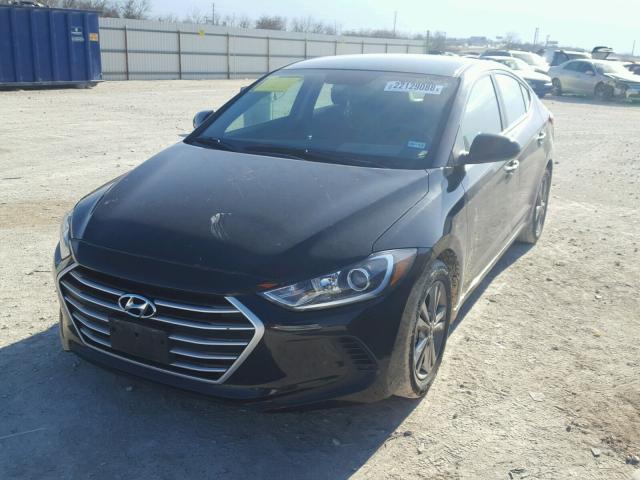 KMHD84LF9HU104438 - 2017 HYUNDAI ELANTRA SE BLACK photo 2