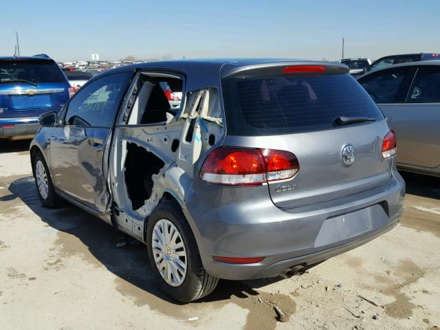 WVWBB7AJ8DW045841 - 2013 VOLKSWAGEN GOLF 灰色 照片 3