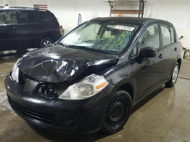 3N1BC13E08L446471 - 2008 NISSAN VERSA S BLACK photo 2