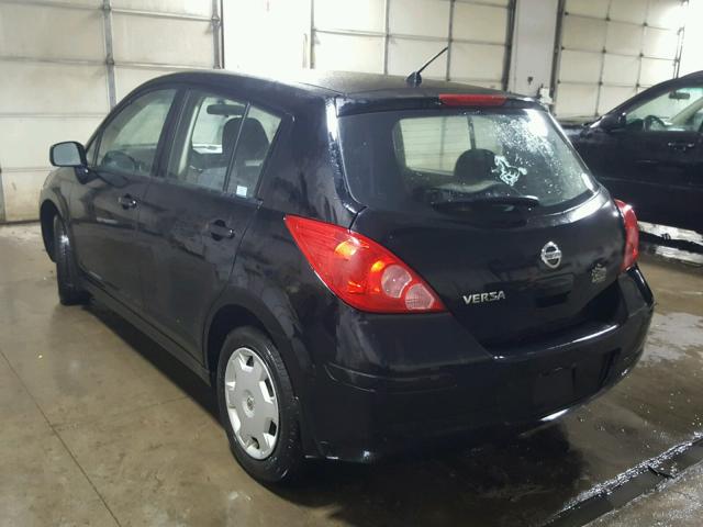 3N1BC13E08L446471 - 2008 NISSAN VERSA S BLACK photo 3