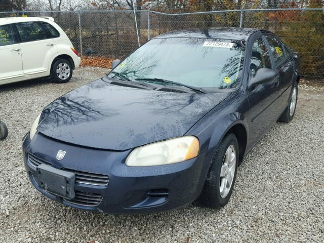 1B3EL46R92N211375 - 2002 DODGE STRATUS SE BLUE photo 2