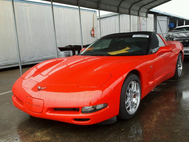 1G1YY22G015109881 - 2001 CHEVROLET CORVETTE RED photo 2