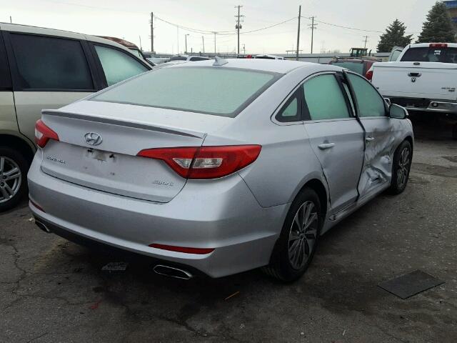 5NPE34AF7FH259376 - 2015 HYUNDAI SONATA SPO SILVER photo 4