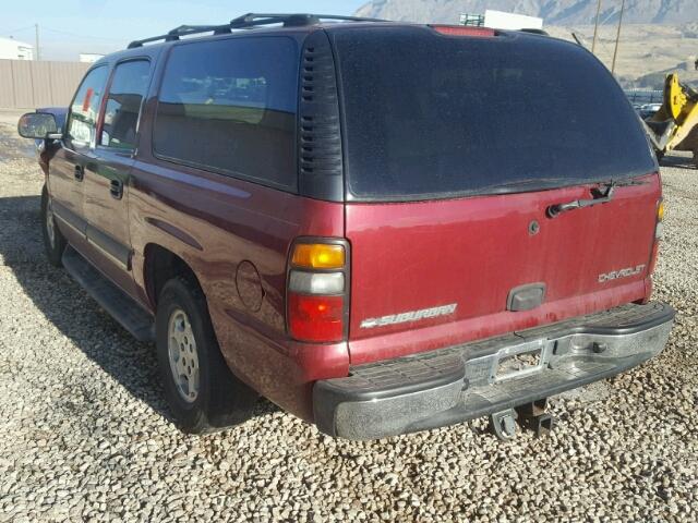 1GNFK16Z24J181402 - 2004 CHEVROLET SUBURBAN K MAROON photo 3