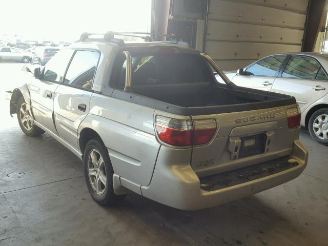 4S4BT62C966103302 - 2006 SUBARU BAJA SPORT SILVER photo 3