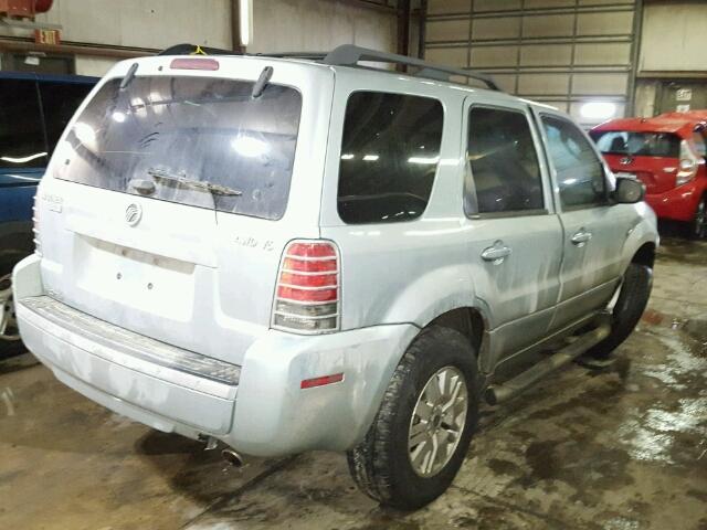 4M2YU57126DJ03449 - 2006 MERCURY MARINER GRAY photo 4