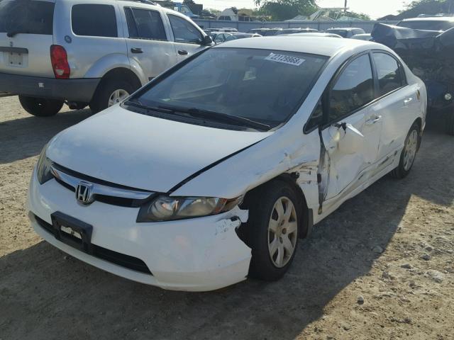 1HGFA165X6L144292 - 2006 HONDA CIVIC LX WHITE photo 2