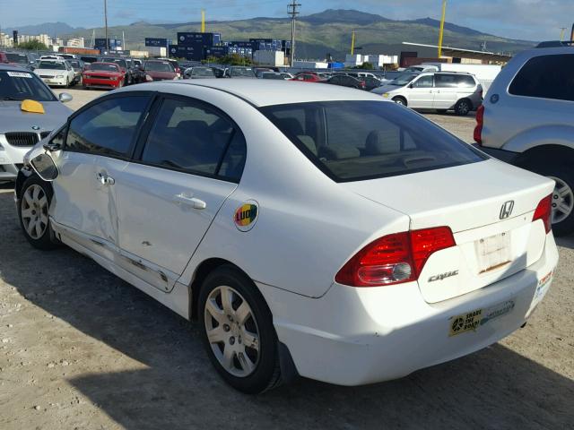 1HGFA165X6L144292 - 2006 HONDA CIVIC LX WHITE photo 3