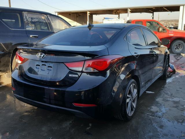 5NPDH4AE6EH488117 - 2014 HYUNDAI ELANTRA SE BLACK photo 4