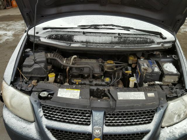 1B4GP25312B547288 - 2002 DODGE CARAVAN SE BLUE photo 7