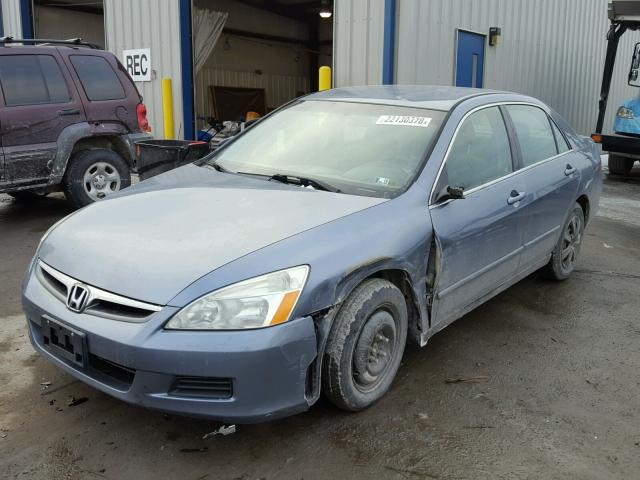 1HGCM56407A128740 - 2007 HONDA ACCORD LX BLUE photo 2