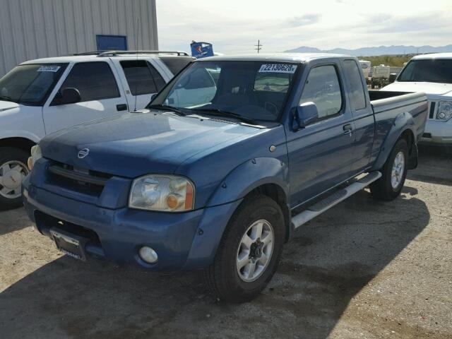 1N6ED26Y03C433336 - 2003 NISSAN FRONTIER K BLUE photo 2