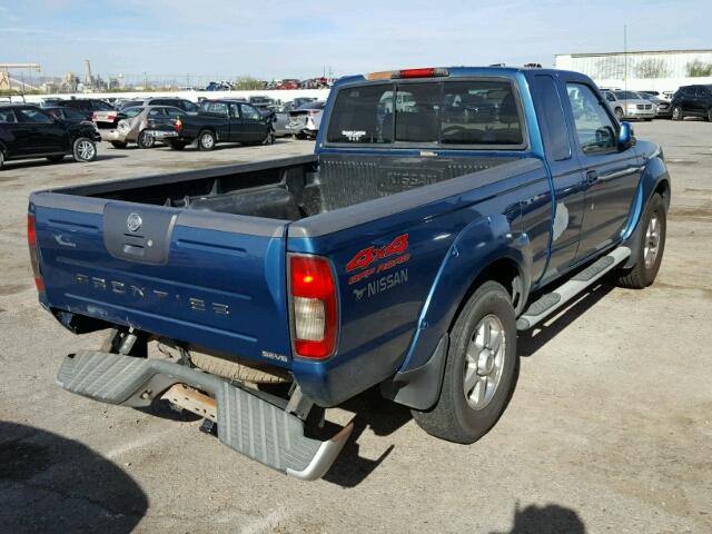 1N6ED26Y03C433336 - 2003 NISSAN FRONTIER K BLUE photo 4