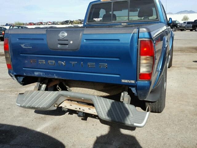 1N6ED26Y03C433336 - 2003 NISSAN FRONTIER K BLUE photo 9