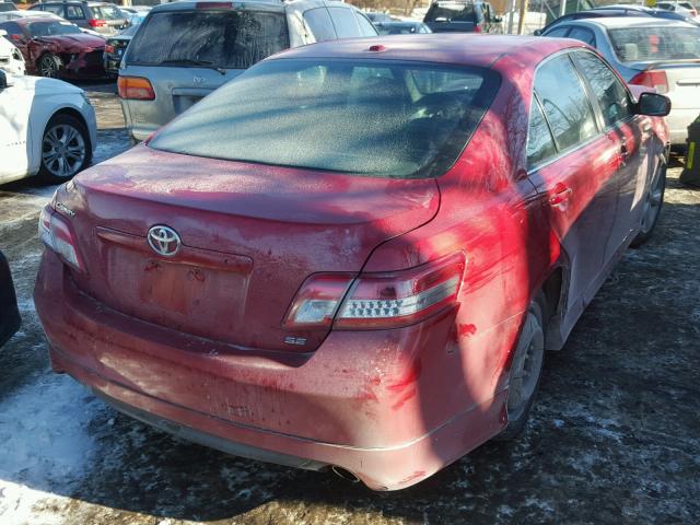 4T1BF3EK8AU086635 - 2010 TOYOTA CAMRY BASE RED photo 4