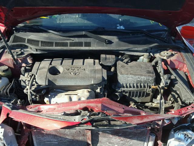 4T1BF3EK8AU086635 - 2010 TOYOTA CAMRY BASE RED photo 7