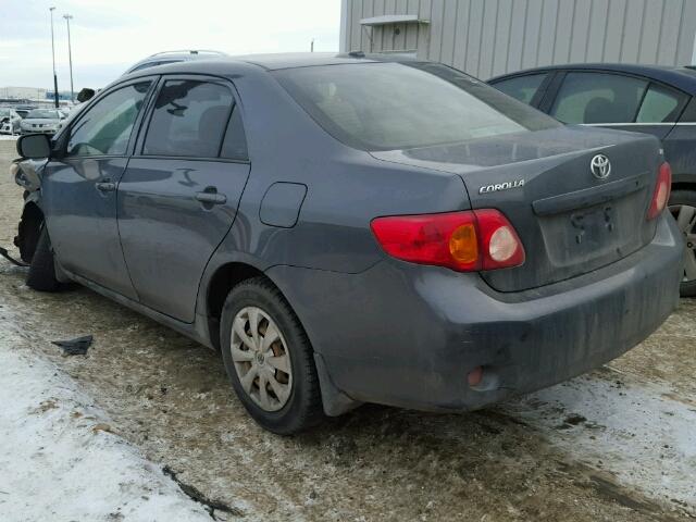 2T1BU40E59C025513 - 2009 TOYOTA COROLLA BA GRAY photo 3