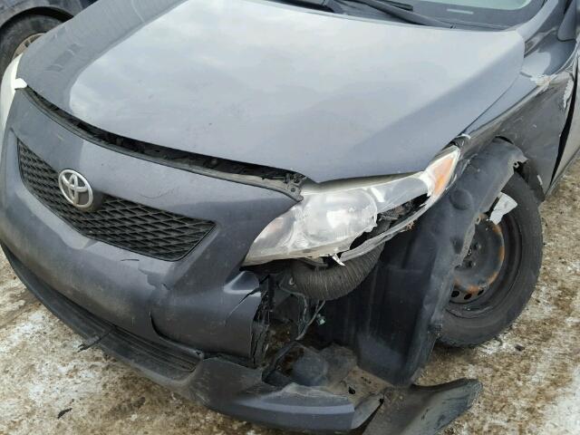 2T1BU40E59C025513 - 2009 TOYOTA COROLLA BA GRAY photo 9