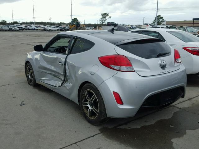 KMHTC6AD9FU240265 - 2015 HYUNDAI VELOSTER B SILVER photo 3