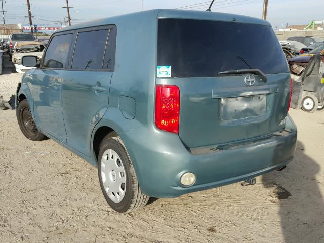 JTLKE50E781015270 - 2008 TOYOTA SCION XB GREEN photo 3