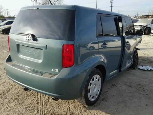 JTLKE50E781015270 - 2008 TOYOTA SCION XB GREEN photo 4