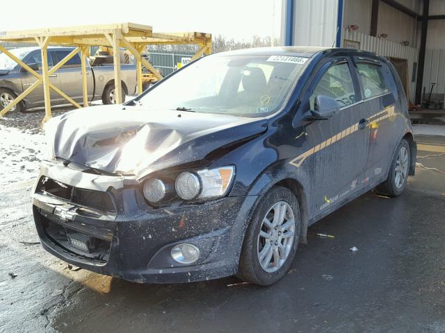 1G1JC6SH9C4123657 - 2012 CHEVROLET SONIC LT BLACK photo 2