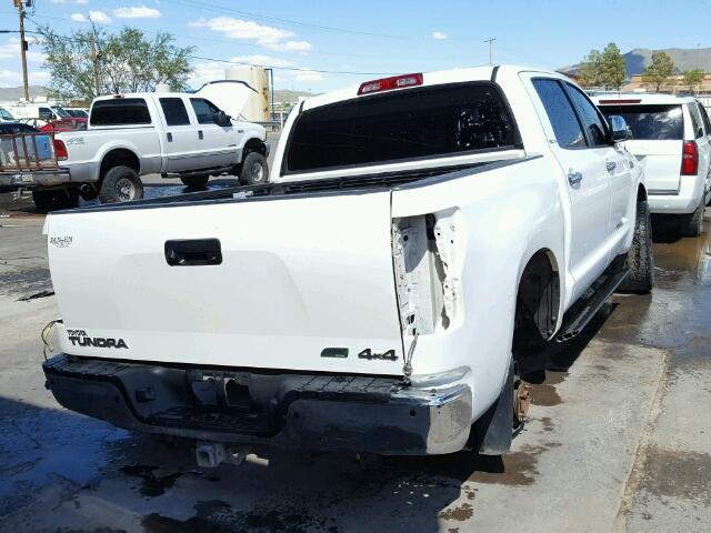 5TFHW5F10CX212424 - 2012 TOYOTA TUNDRA CRE WHITE photo 4