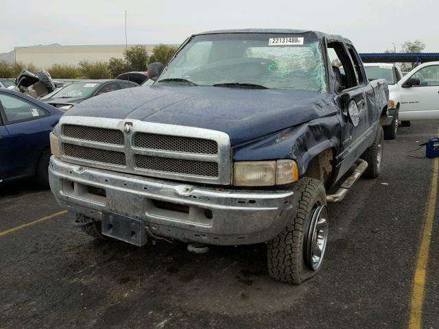 3B7HF13Z71G724931 - 2001 DODGE RAM 1500 BLUE photo 2